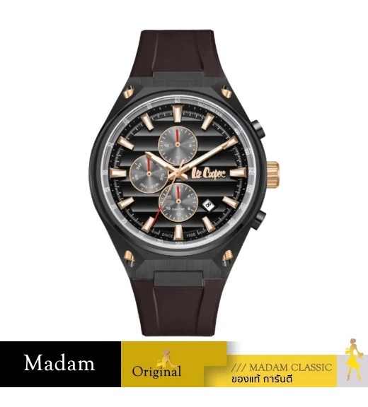 นาฬิกาข้อมือ LEE COOPER LC08063-061,45 MM,SILICONE STRAP,BLACK		