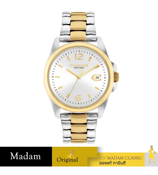 นาฬิกาข้อมือ COACH 14503913,36 MM,STAINLESS STEEL,TWO-TONE  WHITE / GOLD		