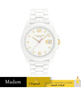นาฬิกาข้อมือ COACH 14503925,GREYSON WOMEN'S WATCH 36 MM,WHITE CERAMIC		