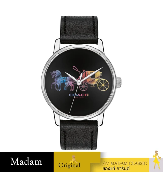 นาฬิกาข้อมือ COACH 14503585,GRAND WOMEN'S WATCH, 36MM,LEATHER STRAP,BLACK		