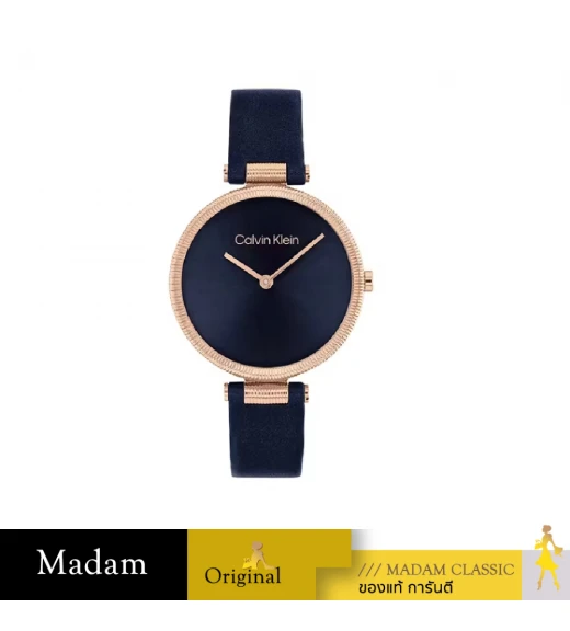 นาฬิกาข้อมือ CALVIN KLEIN CK25100041,35 MM.,LEATHER STRAP,BULE 		
