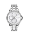 นาฬิกาข้อมือ COACH 14503860,CRYSTALS WOMEN'S MULTI-FUNCTION WATCH, 38 MM,STAINLESS STEEL,SILVER		