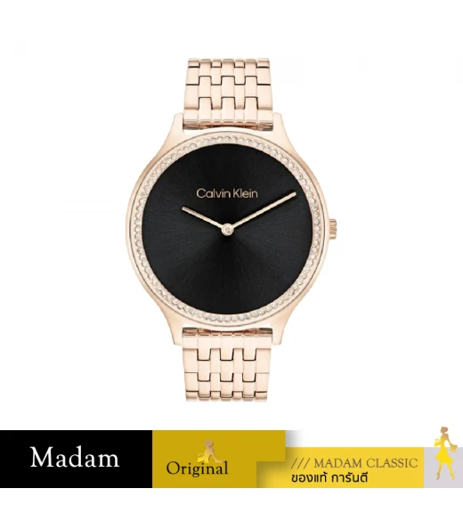 นาฬิกาข้อมือ CALVIN KLEIN CK25100003,38 MM.,STAINLESS STEEL,BLACK / ROSE GOLD