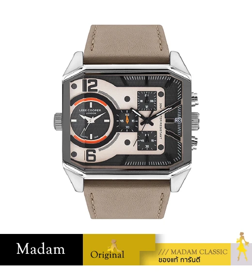 นาฬิกาข้อมือ LEE COOPER LC07264-367,44 MM.,LEATHER STRAP,BROWN    				