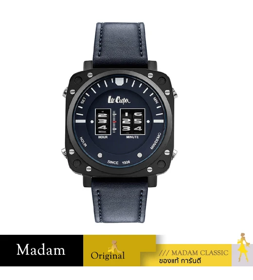 นาฬิกาข้อมือ LEE COOPER LC07002-699,44 MM.,LEATHER STRAP,BULE  				