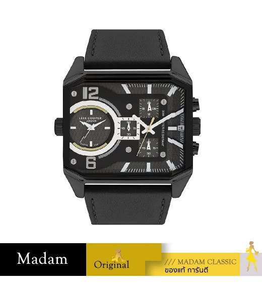 นาฬิกาข้อมือ LEE COOPER LC07264-651,44 MM., LEATHER STRAP,BLACK   				