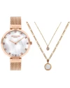 Gift set นาฬิกาพร้อมสร้อยคอ LEE COOPER LC07806-420,36 MM.,STAINLESS STEEL,ROSE GOLD				