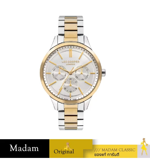 นาฬิกาข้อมือ LEE COOPER LC07865-230,38 MM.,STAINLESS STEEL,TWO TONE SILVER / GOLD				