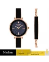 Gift set นาฬิกาพร้อมสร้อยข้อมือ LEE COOPER LC07813-450,32 MM.,Metal strap, rose gold/black	
