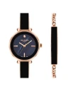 Gift set นาฬิกาพร้อมสร้อยข้อมือ LEE COOPER LC07813-450,32 MM.,Metal strap, rose gold/black	