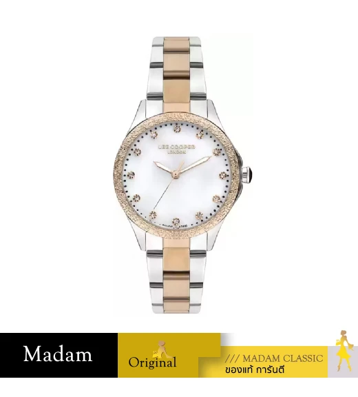 นาฬิกาข้อมือ LEE COOPER LC07840-520,35 MM.,STAINLESS STEEL,TWO TONE SILVER / ROSE GOLD				