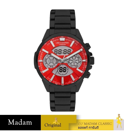 นาฬิกาข้อมือ LEE COOPER LC07878-680,46 MM,SILICONE STRAP,BLACK				