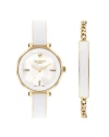 Gift set นาฬิกาพร้อมสร้อยข้อมือ LEE COOPER LC07813-120,32 MM.,STAINLESS STEEL,WHITE  				