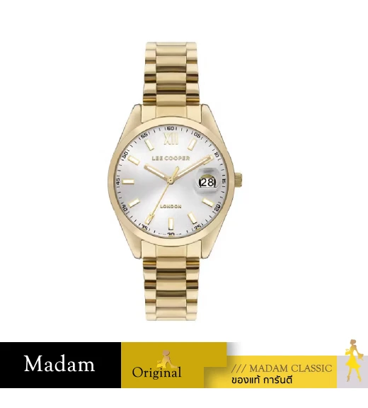 นาฬิกาข้อมือ LEE COOPER LC07827-130,34 MM.,STAINLESS STEEL,GOLD    				