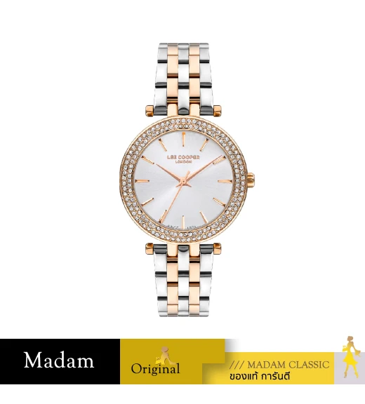 นาฬิกาข้อมือ LEE COOPER LC07864-530,34 MM.,METAL,TWO TONE SILVER /  ROSE GOLD 				