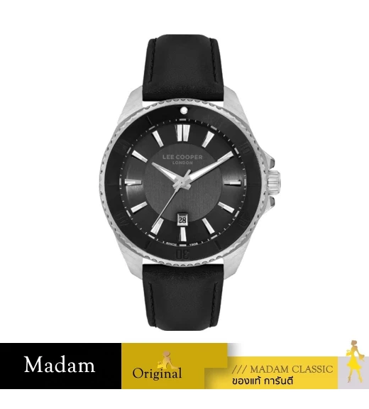 นาฬิกาข้อมือ LEE COOPER LC07870-351,45 MM.,LEATHER STRAP,BLACK				