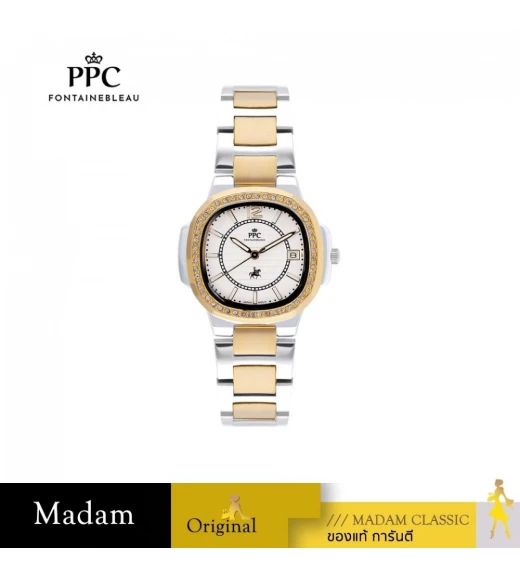นาฬิกาข้อมือ Polo Club PPC-EB08-SGD-WE MEDICI CLASSIC DATE SILVER GOLD / WHITE TWO TONE SILVER GOLD / WHITE	
