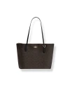 กระเป๋าสะพายไหล่ COACH CBT20  ZIP TOP TOTE BAG IN SIGNATURE CANVAS  (IMXAQ)