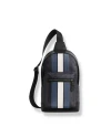 กระเป๋าคาดอก COACH CV923  WEST PACK IN SIGNATURE CANVAS WITH VARSITY STRIPE (QBOH0)	