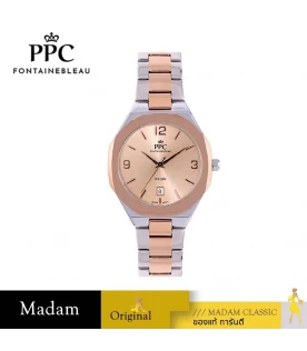 นาฬิกาข้อมือ PPC FONTAINEBLEAU PPC-EE06-SRG-PK JOAN CLASSIC DATE SILVER ROSEGOLD / PINK 36 MM,SILVER ROSEGOLD / PINK	