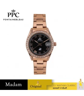 นาฬิกาข้อมือ PPC FONTAINEBLEAU PPC-ED01-RG-BK ÉTOILE ROMANS CLASSIC ROSEGOLD / BLACK 36 MM,ROSEGOLD / BLACK	