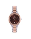 นาฬิกาข้อมือ PPC FONTAINEBLEAU PPC-EE06-SRG-BR JOAN CLASSIC DATE SILVER ROSEGOLD / BROWN 36 MM,SILVER ROSEGOLD / BROWN	
