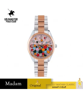 นาฬิกาข้อมือ US MASTERS POLO CLUB USM-EE06-SRG-LPK NEW YORK COLOR BALL DATE 31 MM,SILVER ROSEGOLD / LIGHT PINK