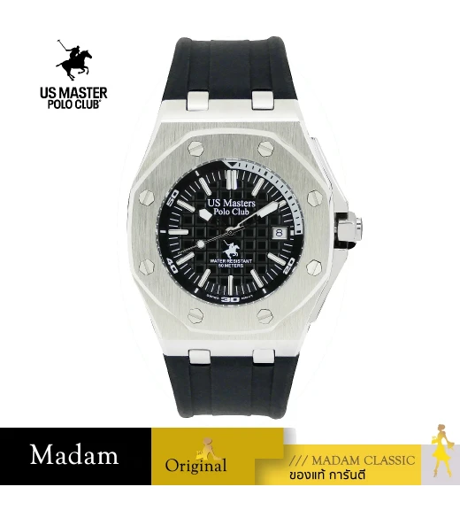 นาฬิกาข้อมือ US MASTERS POLO CLUB USM-230808-BK-BK SIGNATURE OCTAGON ROYAL 29 MM,BLACK