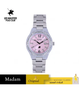 นาฬิกาข้อมือ US MASTERS POLO CLUB USM-EE03-LPK FIRST LADY LUXE DIAMOND DATE 33 MM,LIGHT PINK