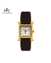 นาฬิกาข้อมือ PPC FONTAINEBLEAU PPC-EC13-BR-GWE DORÉE CLASSIC H 22.5 MM,BROWN / GOLD WHITE