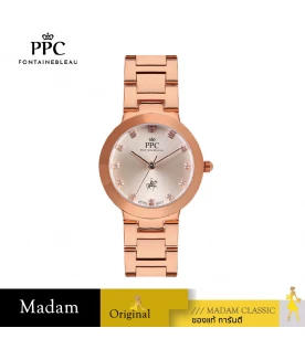 นาฬิกาข้อมือ PPC FONTAINEBLEAU PPC-DF05-RG-WN JOAN SOLEIL CLASSIC 30 MM,ROSEGOLD / WINE