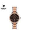 นาฬิกาข้อมือ US MASTERS POLO CLUB USM-EE01-SRG-BR FIRST LADY CLASSIC DIAMOND 32 MM,SILVER ROSEGOLD / BROWN