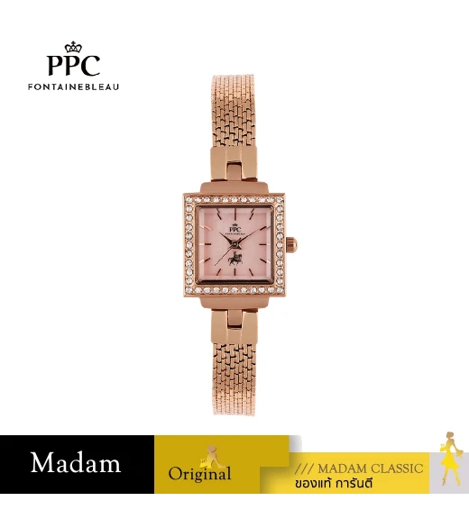 นาฬิกาข้อมือ PPC FONTAINEBLEAU PPC-DJ06-RG-PK DORÉE DIAMOND FRAME 22.5 MM,ROSEGOLD / PINK
