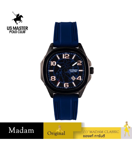 นาฬิกาข้อมือ US MASTERS POLO CLUB USM-EC06-BU-IPB THE EMPIRE STRUCTURE 42 MM,BLUE / PLATING BLACK