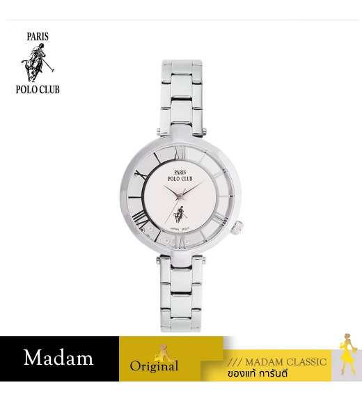 นาฬิกาข้อมือ PARIS POLO CLUB PPC-DA16-WE  33 MM,WHITE	