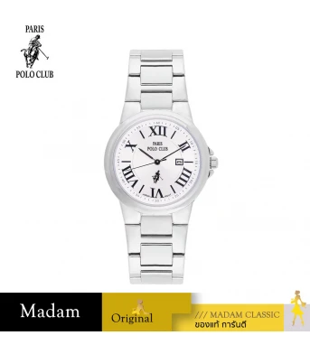 นาฬิกาข้อมือ PARIS POLO CLUB PPC-DA05-WE  33 MM,WHITE	