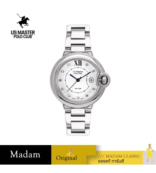 "นาฬิกาข้อมือ US MASTERS POLO CLUB USM-DH04-WE HARMONY CLASSIC DATE WHITE  32 MM,WHITE"	