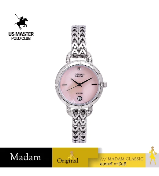 นาฬิกาข้อมือ US MASTERS POLO CLUB USM-DH07-LPK FIRST LADY ETERNA CHAIN DATE 32 MM,LIGHT PINK นาฬิกาข้อมือ US MASTERS POLO CLUB USM-DH07-LPK FIRST LADY ETERNA CHAIN DATE 32 MM,LIGHT PINK
