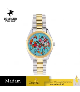 นาฬิกาข้อมือ US MASTERS POLO CLUB USM-EC03-SGD-CY NEW YORK BALLOON DATE 36 MM,SILVER GOLD / CYAN