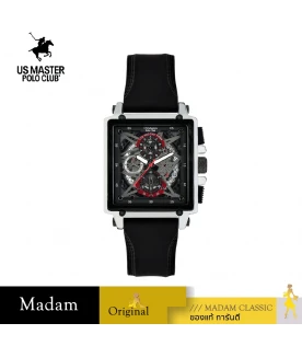 นาฬิกาข้อมือ US MASTERS POLO CLUB USM-DK06-BK-RD TITAN CHRONO SQUARE 42 MM,BLACK / RED