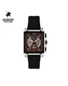 นาฬิกาข้อมือ US MASTERS POLO CLUB USM-DK06-BK-BR TITAN CHRONO SQUARE 42 MM,BLACK / BROWN