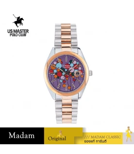นาฬิกาข้อมือ US MASTERS POLO CLUB USM-EC03-SRG-LIC NEW YORK BALLOON DATE 36 MM,SILVER ROSEGOLD / LILAC