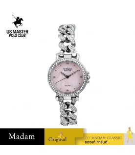 นาฬิกาข้อมือ US MASTERS POLO CLUB USM-DH06-LPK FIRST LADY ETERNA CHAIN DIAMOND 30 MM,LIGHT PINK