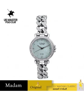 นาฬิกาข้อมือ US MASTERS POLO CLUB USM-DH06-LGN FIRST LADY ETERNA CHAIN DIAMOND 30 MM,LIGHT GREEN