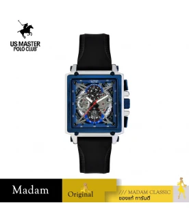 นาฬิกาข้อมือ US MASTERS POLO CLUB USM-DK06-BU-BU TITAN CHRONO SQUARE 42 MM,BLUE / BLUE