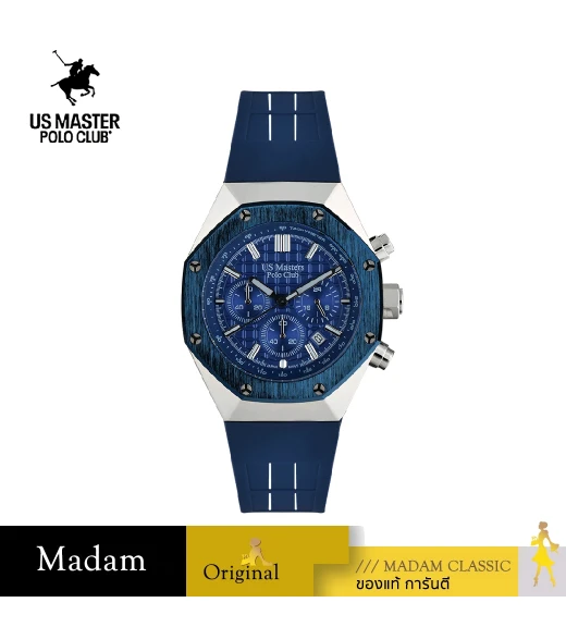 นาฬิกาข้อมือ US MASTERS POLO CLUB USM-DK04-BU-BU OCTAGON SPORTY CHRONO 47 MM,BLUE / BLUE