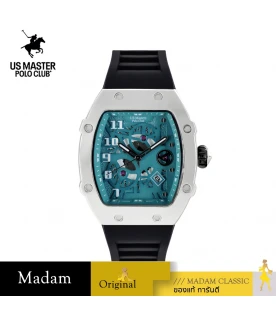 นาฬิกาข้อมือ US MASTERS POLO CLUB  USM-DK01-BK-RCY RX-1 VORTEX M.3 43 MM,BLACK / CYAN