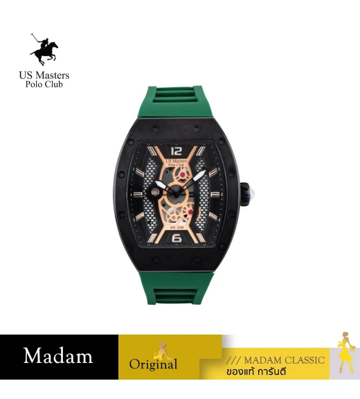 นาฬิกาข้อมือ US MASTERS POLO CLUB USM-DG01-GN-IPB RX-1 HYPER COG GREEN / PLATING BLACK 43 MM,HYPER COG