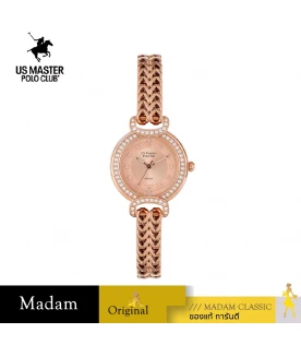 นาฬิกาข้อมือ US MASTERS POLO CLUB USM-DH05-RG FIRST LADY PRINCESS DIAMOND 30 MM,ROSEGOLD