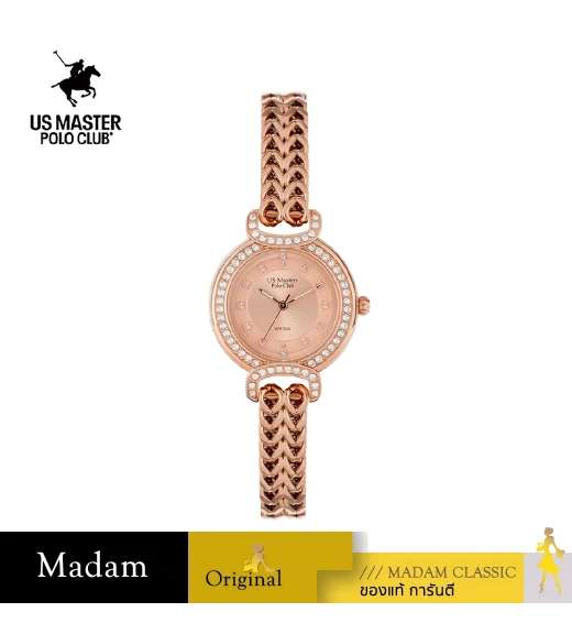 นาฬิกาข้อมือ US MASTERS POLO CLUB USM-DH05-RG FIRST LADY PRINCESS DIAMOND 30 MM,ROSEGOLD
